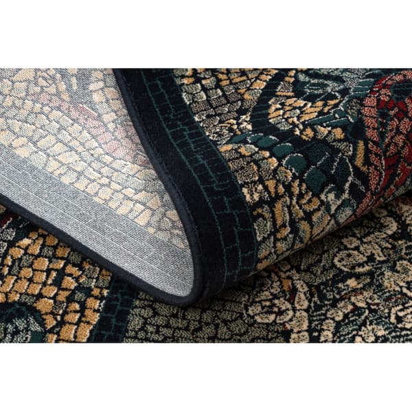 Ullmatta POLONIA Mozaika, mosaik orientalisk mörkblå, 170x235 cm