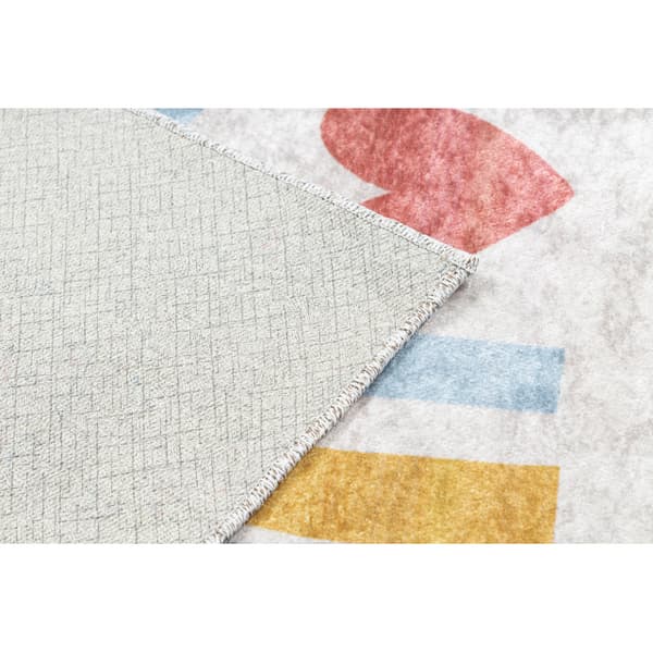 JUNIOR 51300.802 matto Sateenkaari, pisteet lapsille liukumaton - beige, 140x190 cm