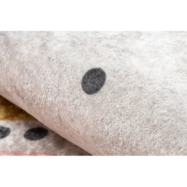 JUNIOR 51300.802 matto Sateenkaari, pisteet lapsille liukumaton - beige, 200x290 cm