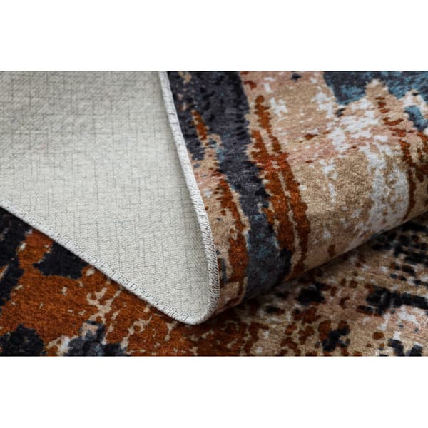MIRO 51454.802 matto Abstraktio liukumaton - laivastonsininen / beige, 200x290 cm