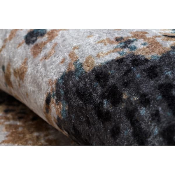 MIRO 51454.802 matto Abstraktio liukumaton - laivastonsininen / beige, 200x290 cm