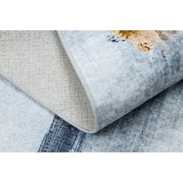 MIRO 51573.802 matto Abstraktio liukumaton - sininen / kulta-, 140x190 cm