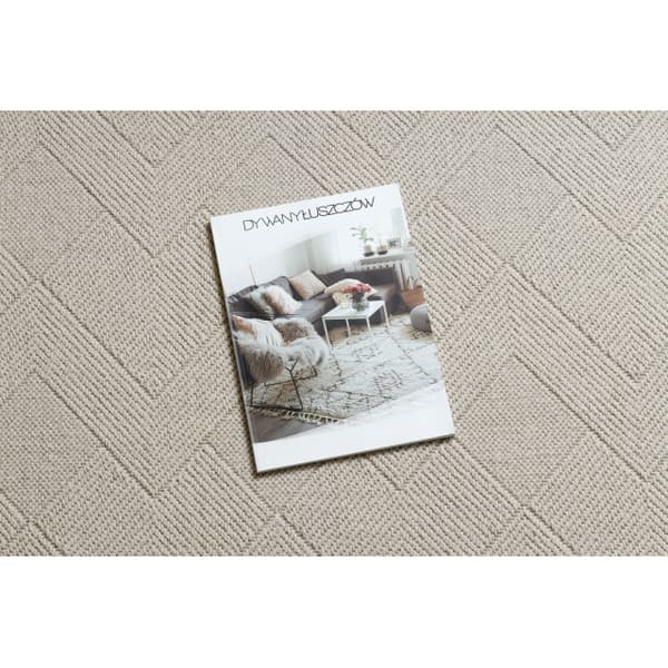Villamatto VILLA 7636/68200 Zigzag SIZAL, litteä kudottu beige, 240x340 cm