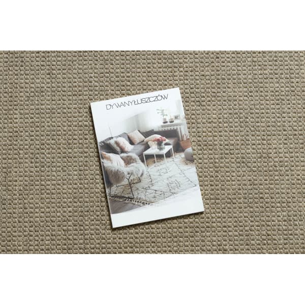 Villamatto VILLA 8986/69500 Yksivärinen SIZAL, litteä kudottu tumma beige, 120x170 cm