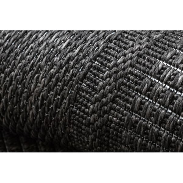 Sisaltæppe TIMO 5979 SISAL udendørs ramme sort, 200x290 cm