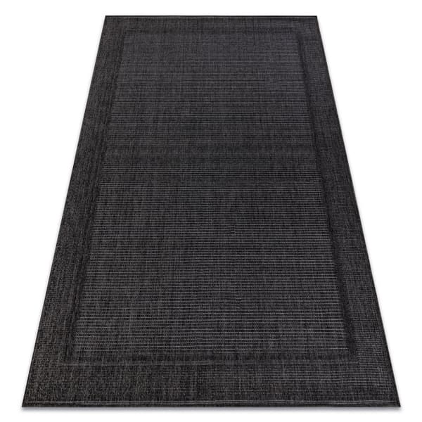 Sisaltæppe TIMO 5979 SISAL udendørs ramme sort, 240x330 cm