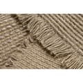 Miniatyrbillede 3 af 5: Tæppe JUTE 3652 mørk beige enfarvet - jute, fladvævet, frynser, 60x100 cm