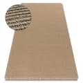 Miniatyrbillede 1 af 5: Tæppe JUTE 3651 mørk beige enfarvet - jute, fladvævet, frynser, 80x150 cm