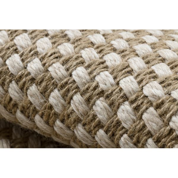 Matta JUTE 3731 grädde / beige - jute, plattvävd, fransar, 120x170 cm