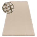 Miniatyrbild 1 av 5: Matta JUTE 3731 grädde / beige - jute, plattvävd, fransar, 120x170 cm