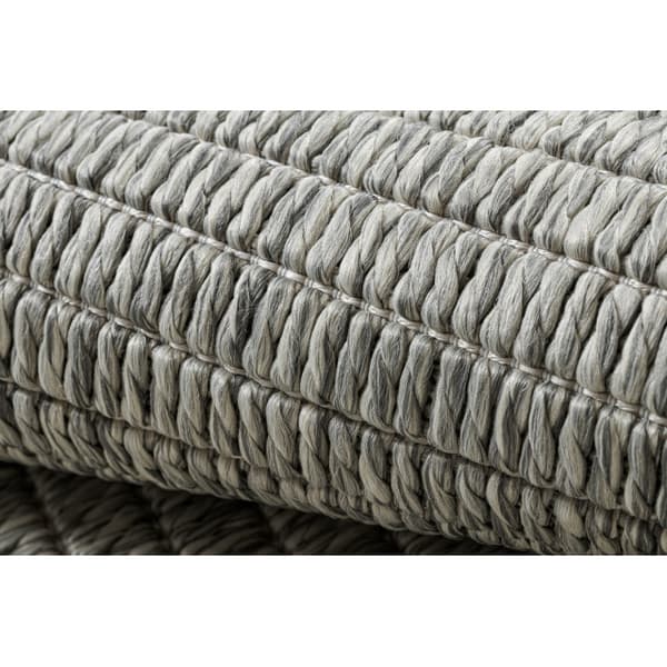 Matta ORIGI 3583 grå - plattvävt SISAL-snöre, 136x190 cm
