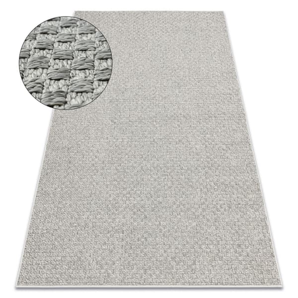 Matta ORIGI 3661 grå - plattvävt SISAL-snöre, 58x100 cm
