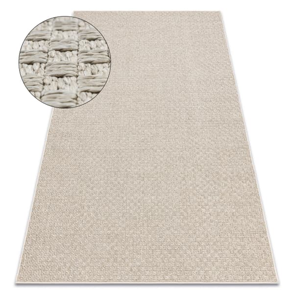 Tæppe ORIGI 3661 beige - fladvævet SISAL snor, 58x100 cm