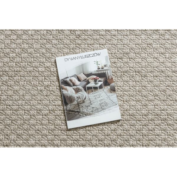 Matta ORIGI 3661 beige - plattvävt SISAL-snöre, 194x290 cm