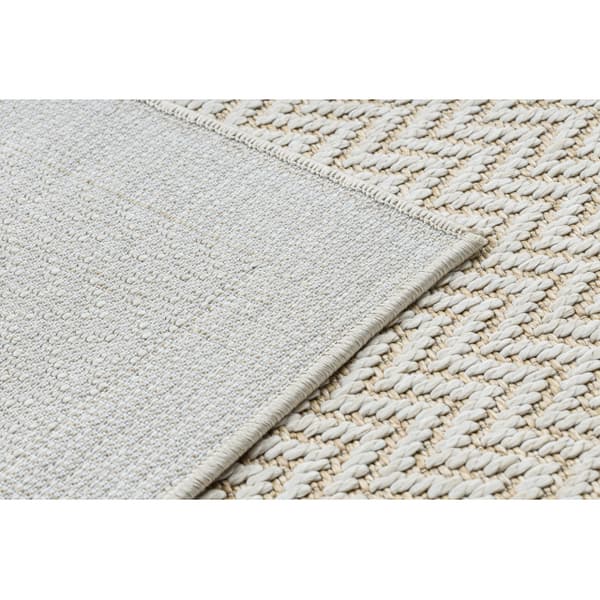 Matta ORIGI 3726 grädde - Sicksack plattvävt SISAL-snöre, 78x150 cm