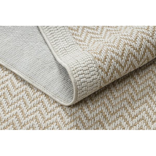 Matta ORIGI 3726 grädde - Sicksack plattvävt SISAL-snöre, 155x220 cm