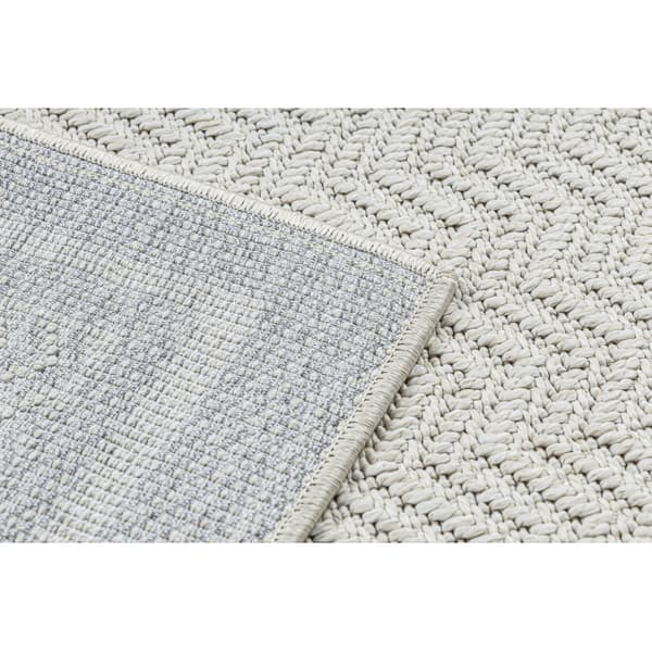 Matta ORIGI 3739 grädde - Ram, fiskbens plattvävt SISAL-snöre, 78x150 cm
