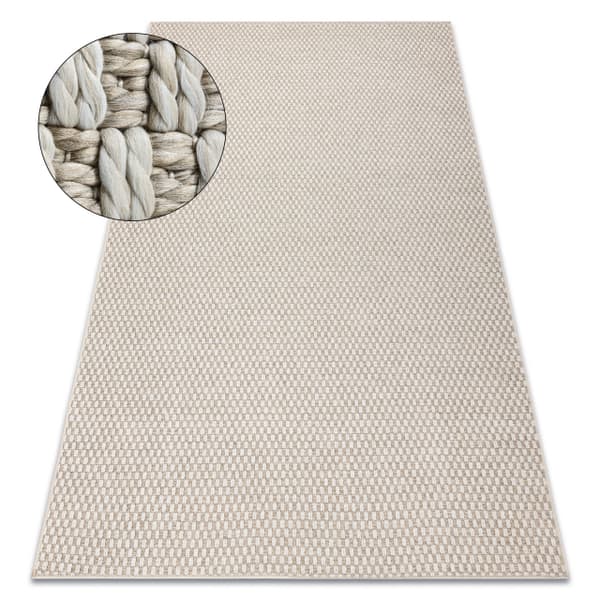 Tæppe ORIGI 3555 fløde - fladvævet SISAL snor, 136x190 cm