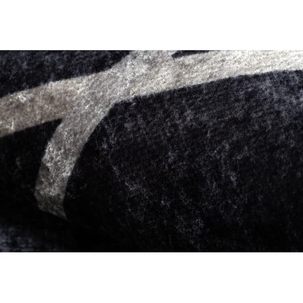 MIRO 51233.811 matto geometrinen liukumaton - musta, 120x170 cm
