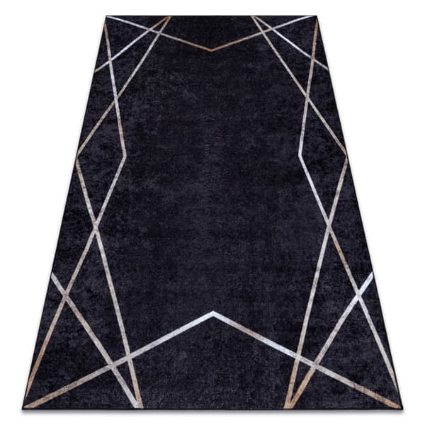 MIRO 51233.811 tvättmatta geometrisk halkskydd - svart, 140x190 cm