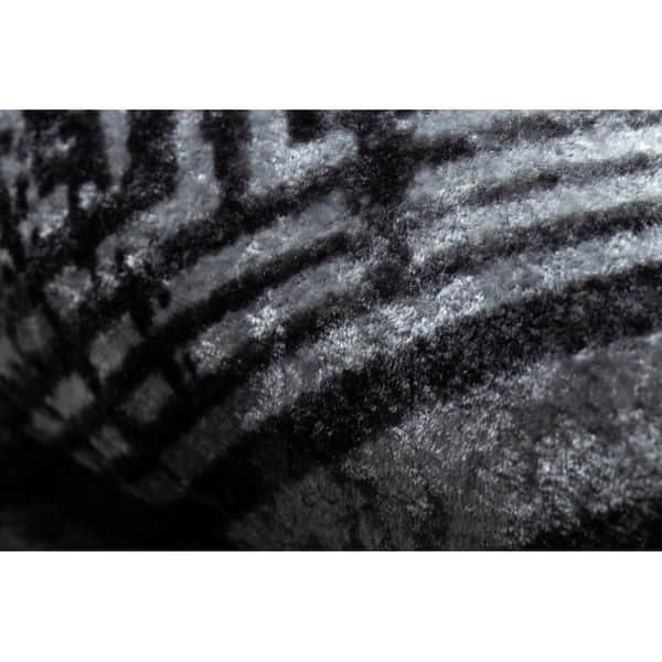 MIRO 51199.807 circle tvättmatta Marble, greek metrisk halkskydd - svart / vit, cirkel 120 cm