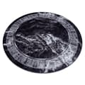 Miniatyrbild 1 av 5: MIRO 51199.807 circle tvättmatta Marble, greek metrisk halkskydd - svart / vit, cirkel 120 cm