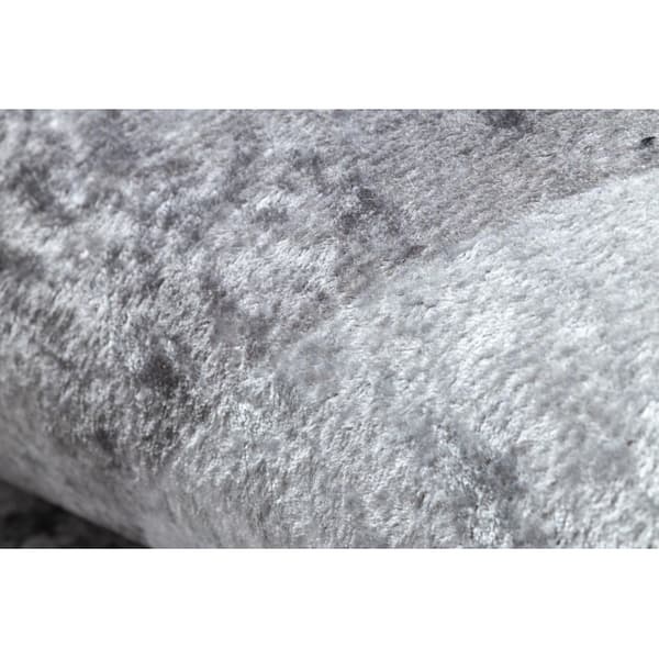 MIRO 51648.803 circle tvättmatta Marble metrisk halkskydd - ljusgrå , cirkel 100 cm
