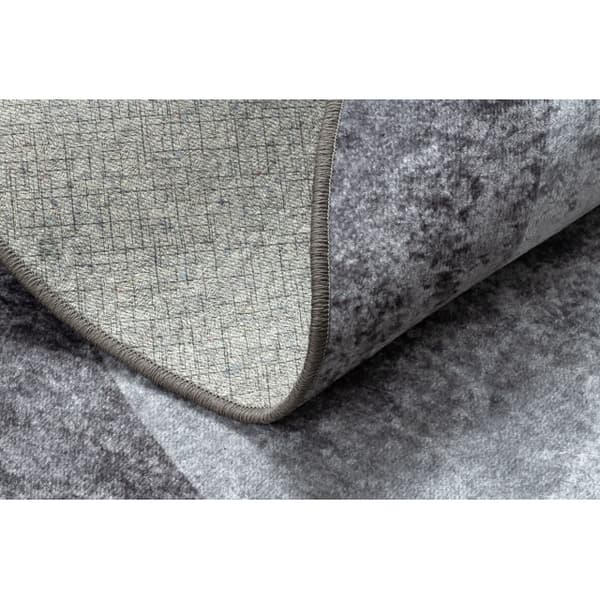 MIRO 51648.803 pyöreä matto Marmori liukumaton - tummanharmaa, cirkel 200 cm