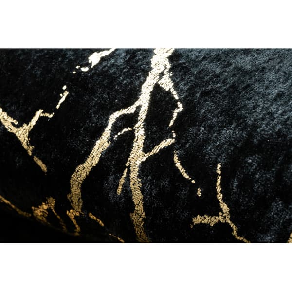 MIRO 11111.2106 tvättmatta Marble, glamour metrisk halkskydd - svart / guld, 160x220 cm