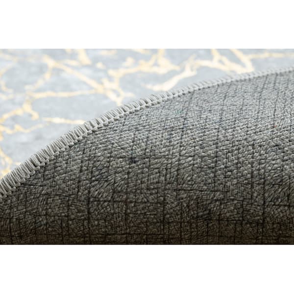 MIRO 11111.2108 tvättmatta Marble, glamour metrisk halkskydd - kräm / guld, 120x170 cm