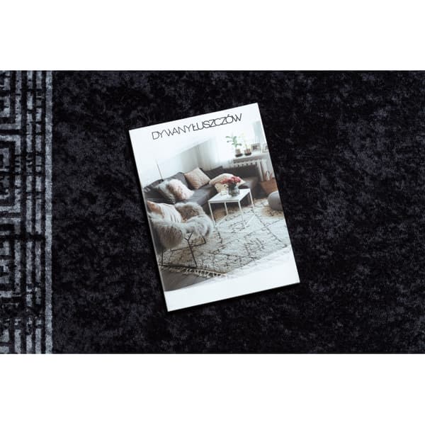MIRO 51223.807 tvättmatta Marble, greek metrisk halkskydd - svart / vit, 200x290 cm