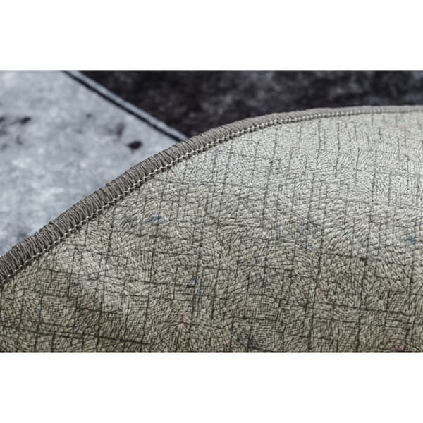 MIRO 51813.805 tæppe skal vaskes Ramme, marmor skridsikker - creme / grå, 140x190 cm