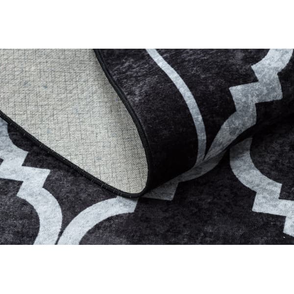 MIRO 51639.806 matto Trellis säleikkö liukumaton - musta, 160x220 cm