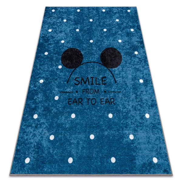 JUNIOR 52244.801 tæppe skal Mickey Mouse for børn skridsikker - sininen, 160x220 cm