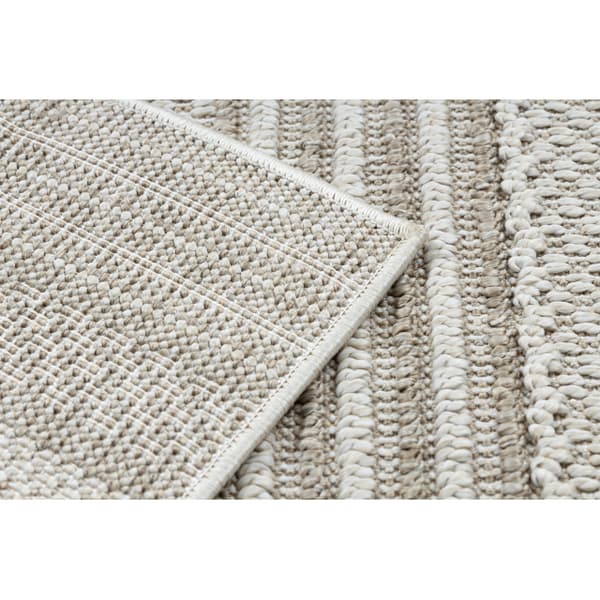 Matta JERSEY 19233 beige - Linjer, strukturell, loop BOHO, 200x290 cm