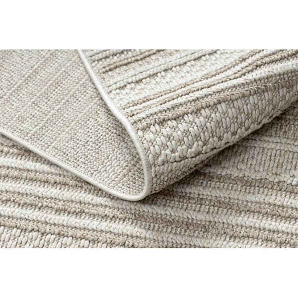 Matta JERSEY 19233 beige - Linjer, strukturell, loop BOHO, 240x330 cm