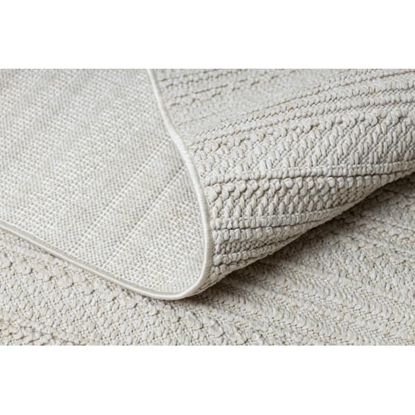 Matto JERSEY 19233 creme - Linjat, rakenne, silmukka BOHO, 120x170 cm