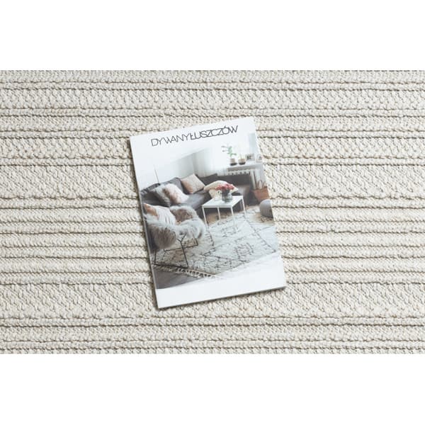 Matto JERSEY 19233 creme - Linjat, rakenne, silmukka BOHO, 120x170 cm