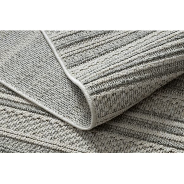 Matta JERSEY 19233 grå - Linjer, strukturell, loop BOHO, 160x220 cm