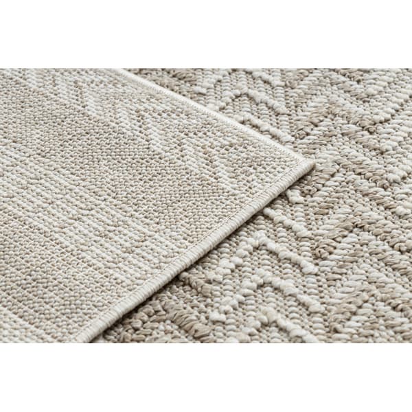 Matta JERSEY 19243 beige - Fiskbens, strukturell, loop BOHO, 240x330 cm