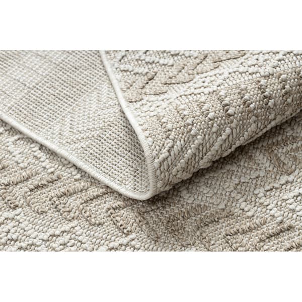 Matta JERSEY 19243 beige - Fiskbens, strukturell, loop BOHO, 240x330 cm