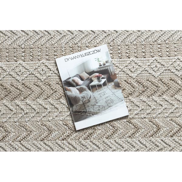 Matta JERSEY 19243 beige - Fiskbens, strukturell, loop BOHO, 240x330 cm