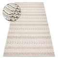 Miniatyrbild 1 av 5: Matta JERSEY 19243 beige - Fiskbens, strukturell, loop BOHO, 240x330 cm
