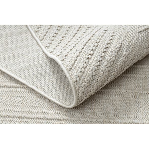 Matta JERSEY 19261 grädde - Ram, strukturell, loop BOHO, 120x170 cm