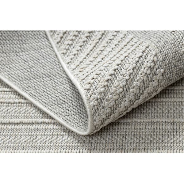 Matta JERSEY 19261 grå - Ram, strukturell, loop BOHO, 80x150 cm