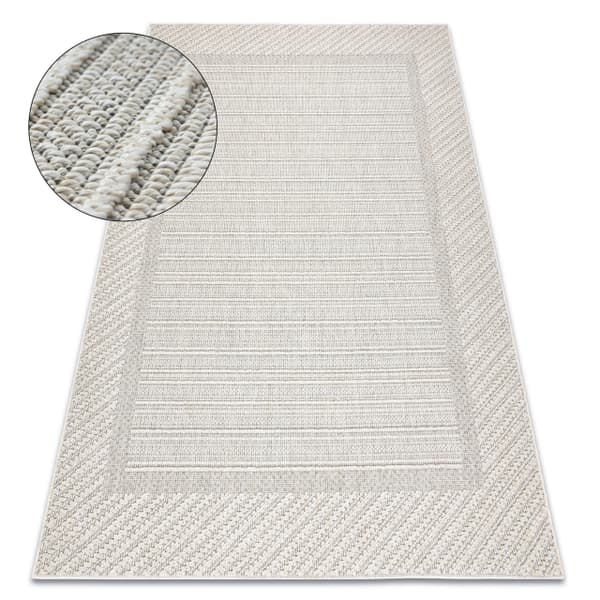 Matta JERSEY 19261 grå - Ram, strukturell, loop BOHO, 80x150 cm