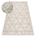 Miniatyrbild 1 av 5: Matta JERSEY 19241 beige - Romber, geometrisk strukturell, loop BOHO, 240x330 cm