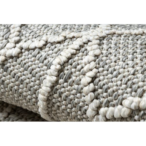 Matta JERSEY 19231 grå - Geometrisk strukturell, loop BOHO, 160x220 cm