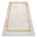 Miniatyrbild 1 av 5: Modern matta DUKE 51524 kräm / guld - Ram, greek strukturerad, mycket mjuk, fransar, 140x190 cm