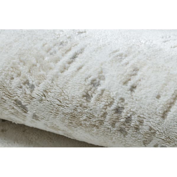 Modern matta DUKE 51374 kräm - Vintage, strukturerad, mycket mjuk, fransar, 80x150 cm